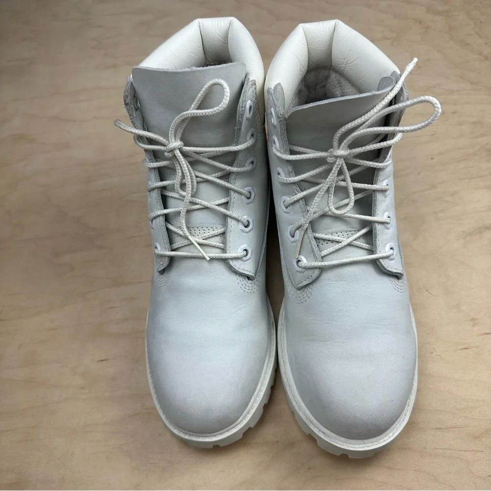 Timberland Light Gray Leather Boots boys
